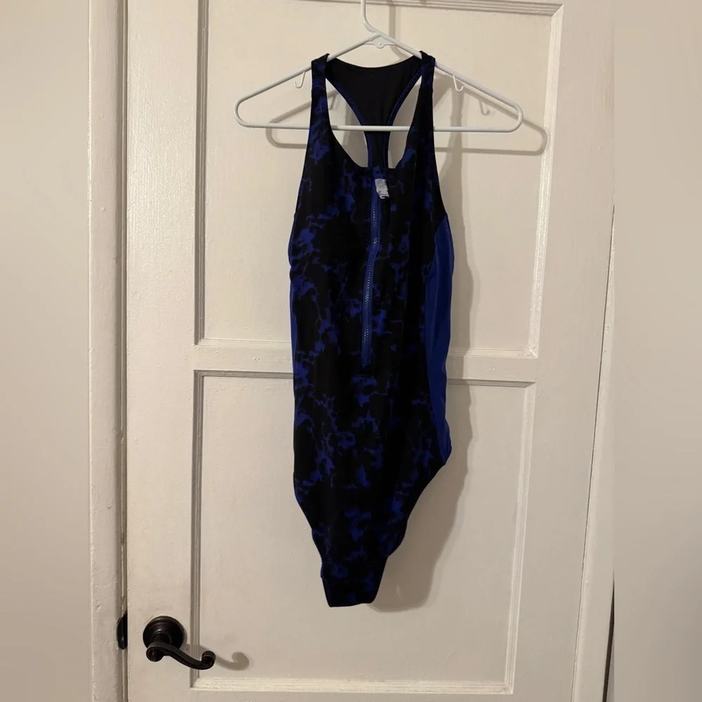 Fabletics High Tide Zip-Front One-Piece Swimsuit Sz XL